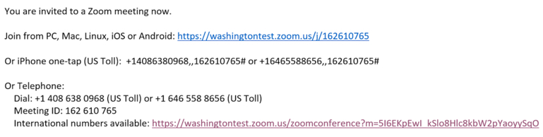 image of text that appears in an email invitation from Zoom meeting host